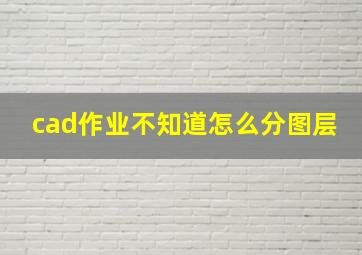 cad作业不知道怎么分图层