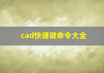 cad快捷键命令大全