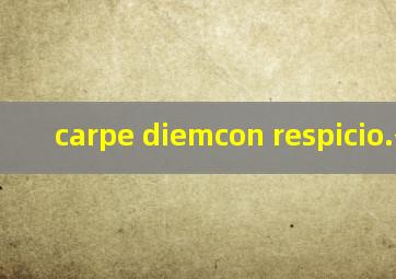 carpe diem,con respicio.翻译