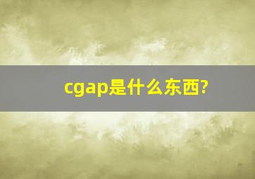 cgap是什么东西?