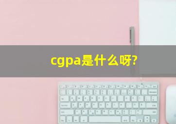 cgpa是什么呀?