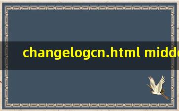 changelogcn.html · testant
