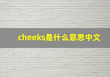 cheeks是什么意思中文