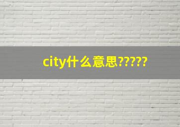 city什么意思?????