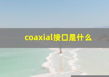 coaxial接口是什么