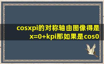 cos(xπ)的对称轴由图像得是x=0+kπ,那如果是cos(0.5(xπ))对称轴会...