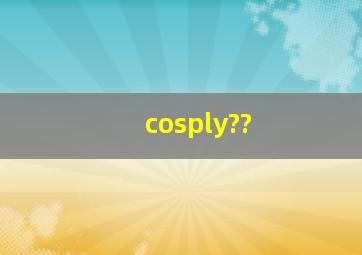 cosply??
