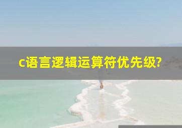 c语言逻辑运算符优先级?