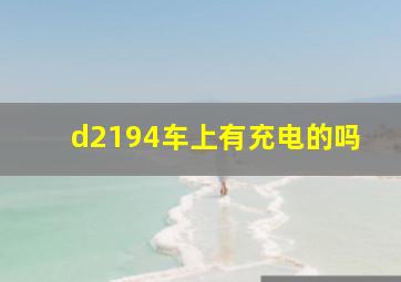 d2194车上有充电的吗