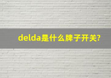 delda是什么牌子开关?