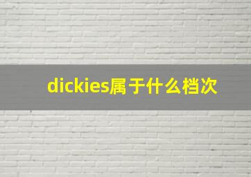 dickies属于什么档次