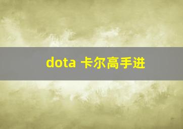 dota 卡尔高手进