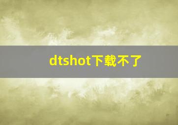 dtshot下载不了