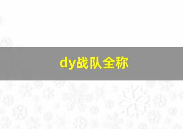 dy战队全称