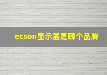 ecson显示器是哪个品牌