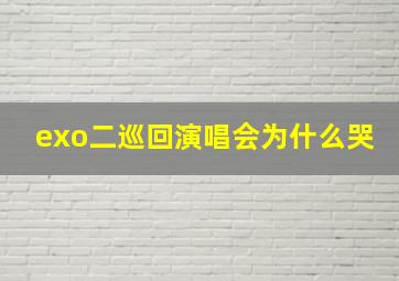 exo二巡回演唱会为什么哭