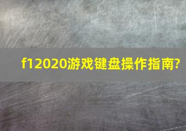 f12020游戏键盘操作指南?