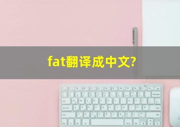 fat翻译成中文?