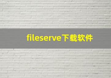 fileserve下载软件