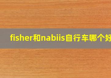 fisher和nabiis自行车哪个好