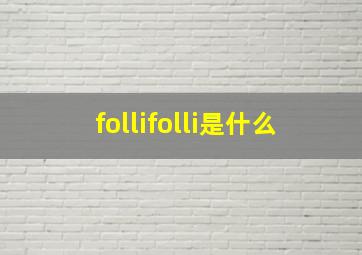 follifolli是什么