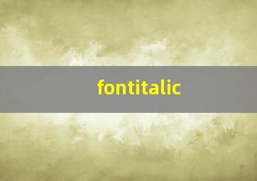 fontitalic