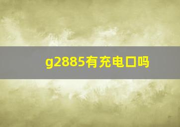 g2885有充电口吗