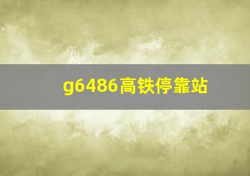 g6486高铁停靠站