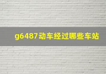 g6487动车经过哪些车站