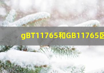 gBT11765和GB11765区别