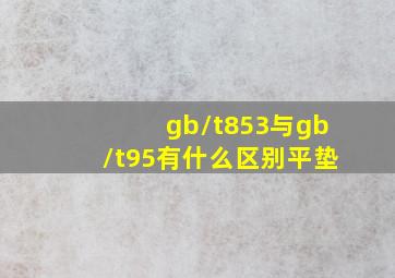 gb/t853与gb/t95有什么区别平垫