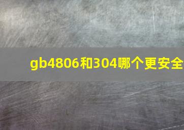 gb4806和304哪个更安全(