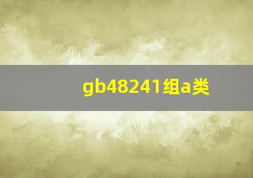 gb48241组a类
