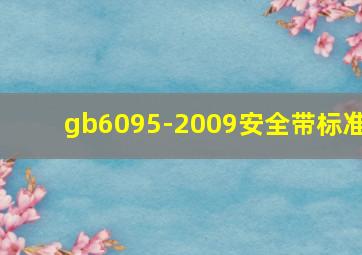 gb6095-2009安全带标准