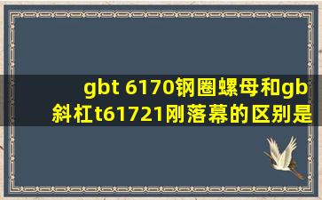 gbt 6170钢圈螺母和gb斜杠t61721刚落幕的区别是什么?