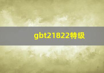 gbt21822特级