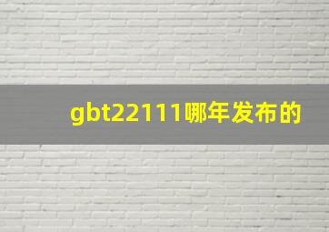 gbt22111哪年发布的