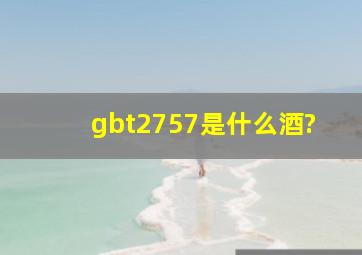 gbt2757是什么酒?