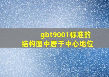 gbt9001标准的结构图中居于中心地位