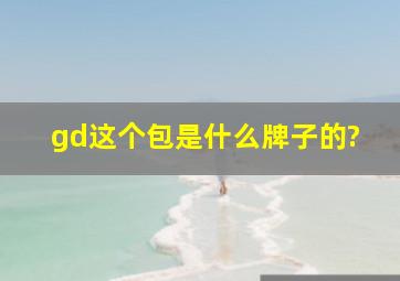 gd这个包是什么牌子的?