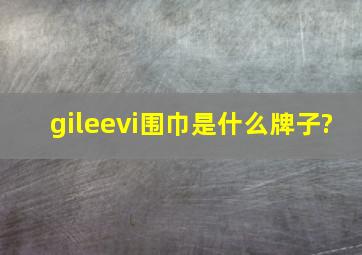 gileevi围巾是什么牌子?