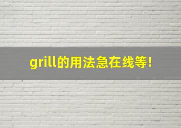 grill的用法急在线等!