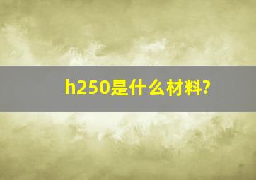 h250是什么材料?