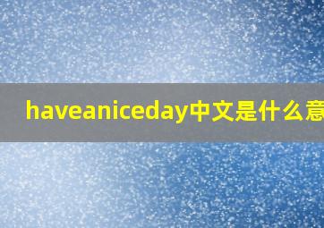 haveaniceday中文是什么意思?