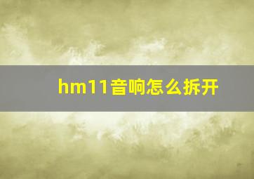 hm11音响怎么拆开