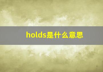 holds是什么意思