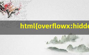 html{overflowx:hidden}