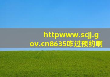 http;www.scjj.gov.cn;8635咋过预约啊