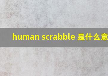 human scrabble 是什么意思?