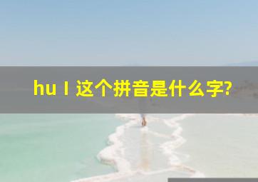 huⅠ这个拼音是什么字?